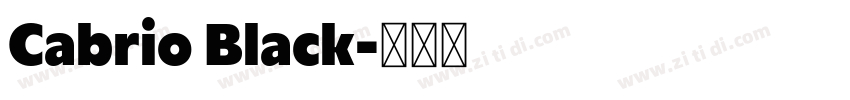 Cabrio Black字体转换